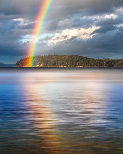 Washington State-Seabeck Rainbow over Hood Canal
